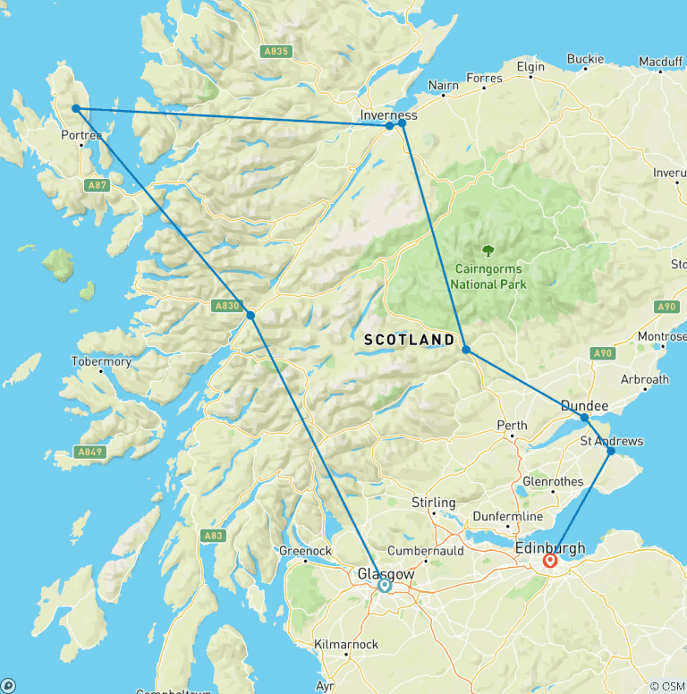 Map of Bonnie Scotland