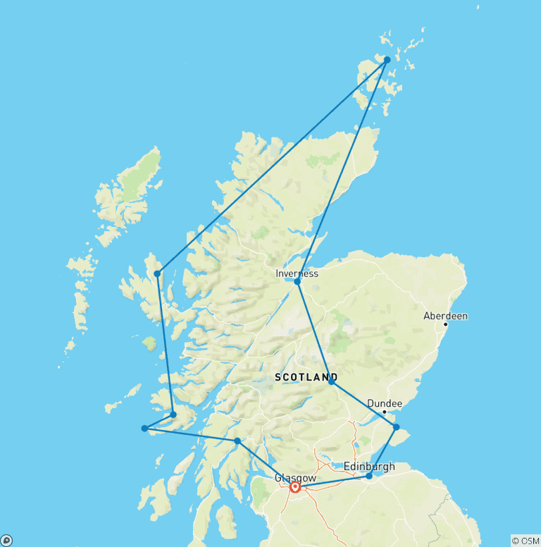 Map of Scottish Highlands & Islands