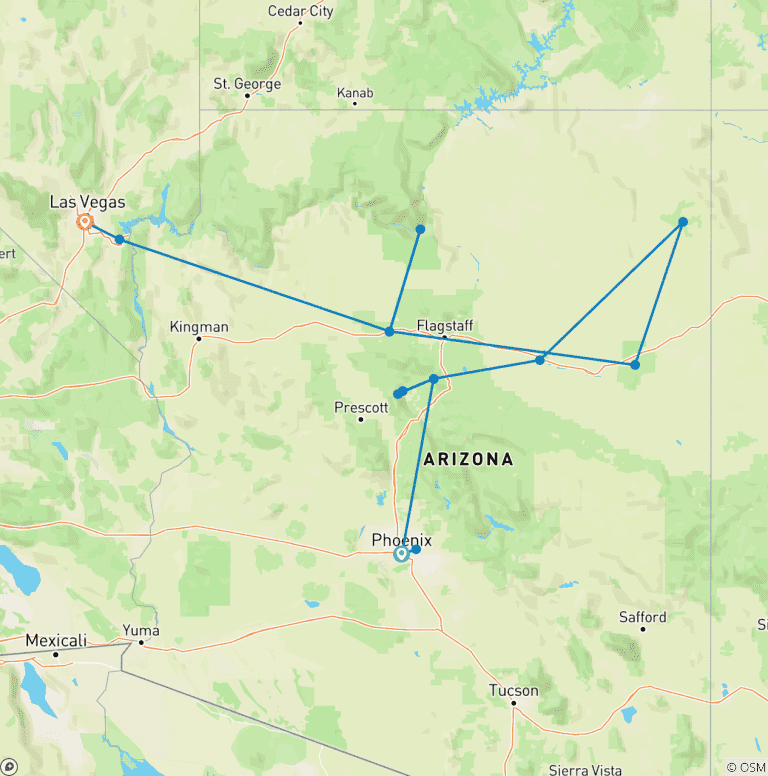 Map of Lost Canyons of the Southwest