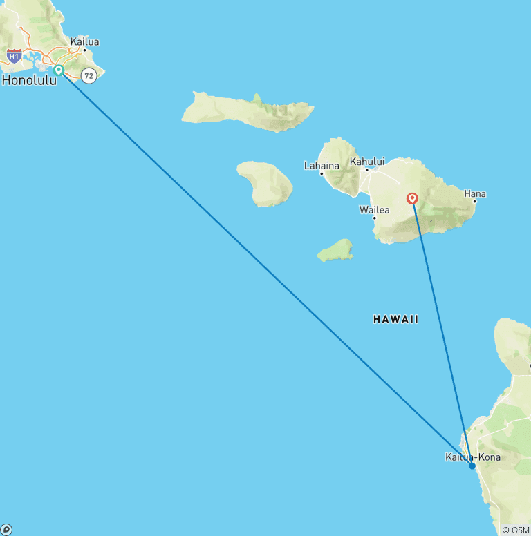 Map of Best of the Hawaiian Islands