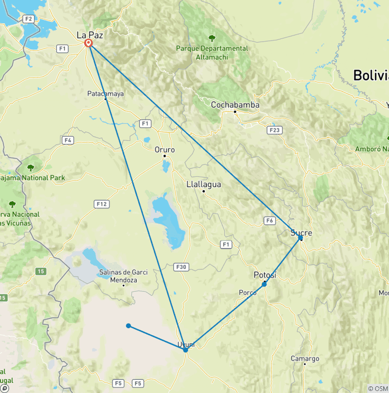 Map of Bolivia Discovery