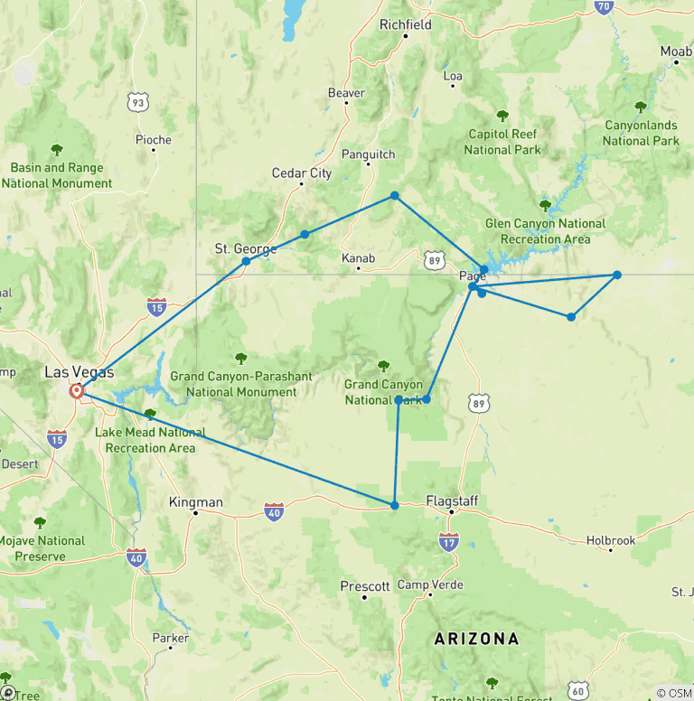 Map of Highlights of the Canyonlands