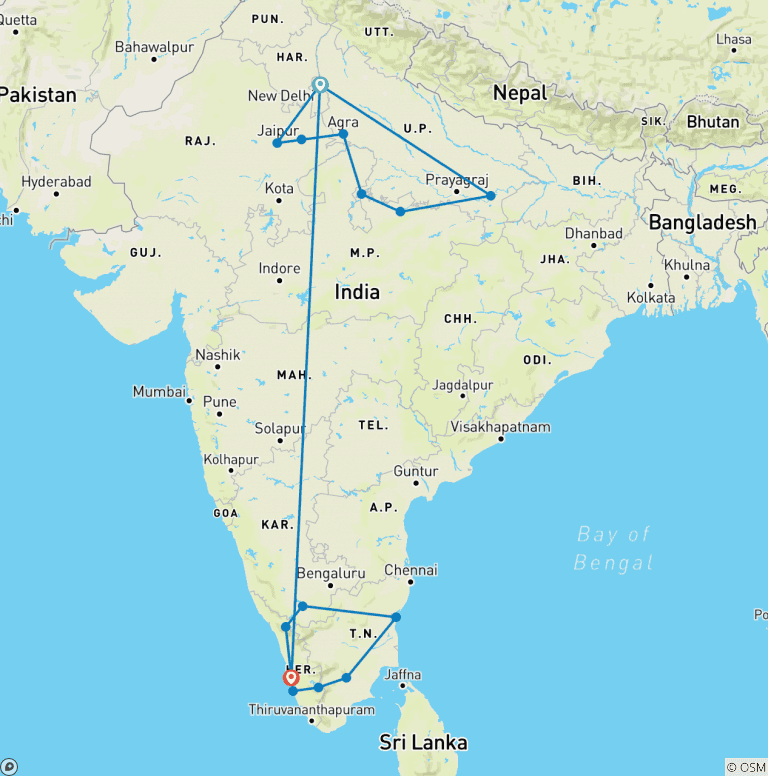 Map of India Encompassed