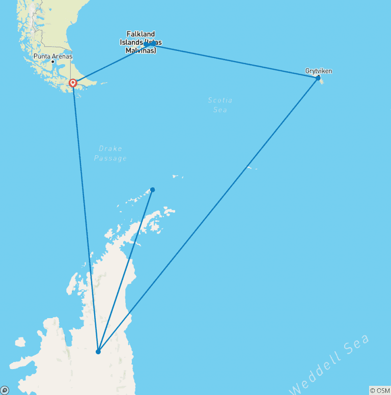 Map of Spirit of Shackleton
