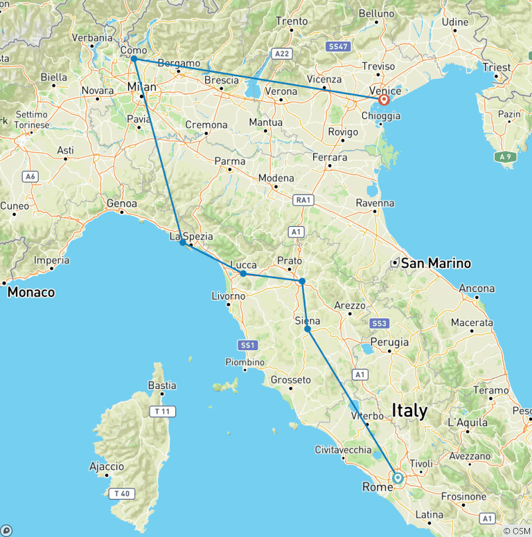 Map of Ultimate Italy