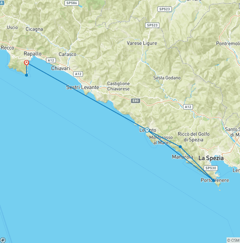 Map of Cinque Terre: Hike, Bike & Kayak