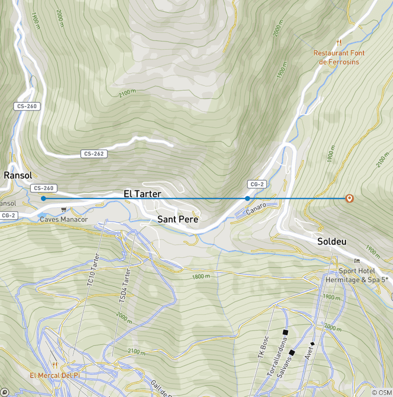 Map of Andorra: Hike, Bike & Raft (5 destinations)