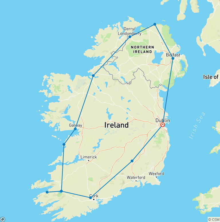 Map of Irish Explorer
