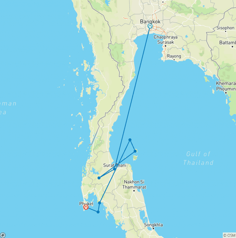 Map of Thailand Island Hopper