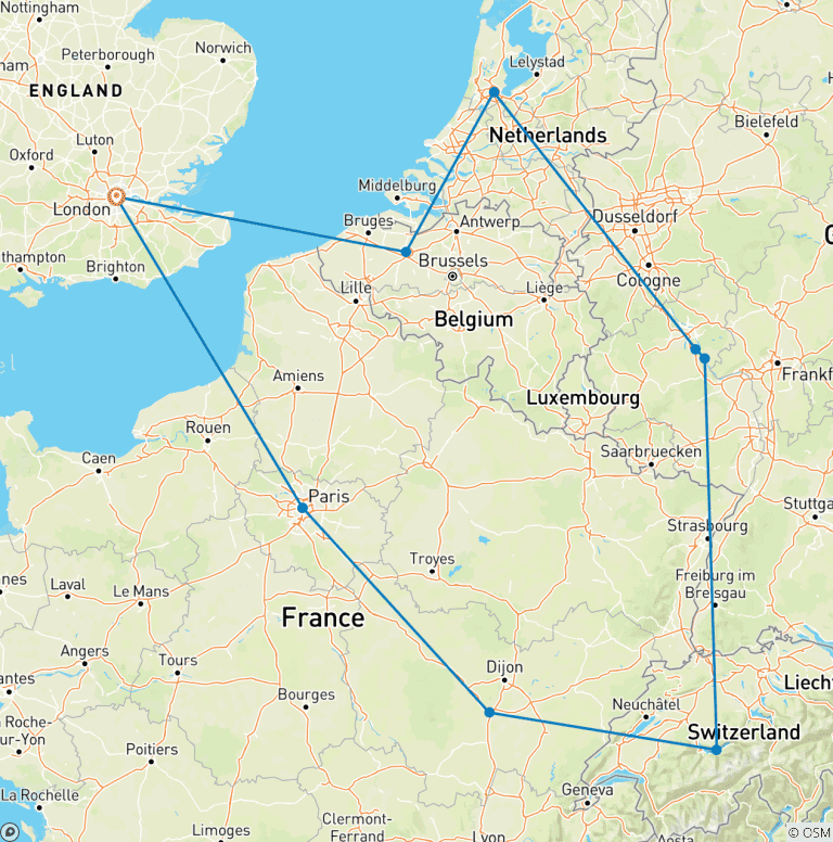 Map of Europe Taster New Year