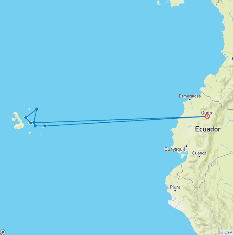 Map of Galapagos Adventure: Northern Islands (Grand Daphne)