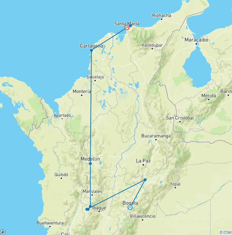 Map of Classic Colombia