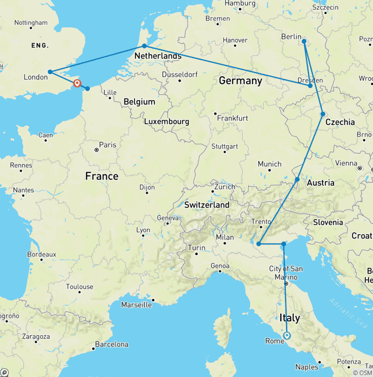 Map of Rome to London Quest (Standard, Summer ( Until Mar '27), Classic)