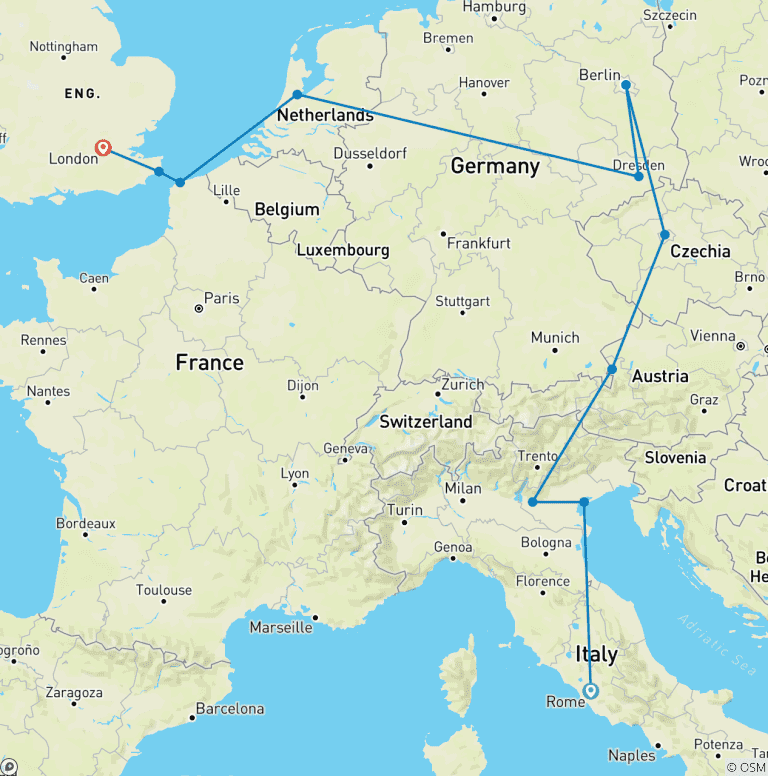 Map of Rome to London Quest (Standard, Summer ( Until Mar '27), Classic)