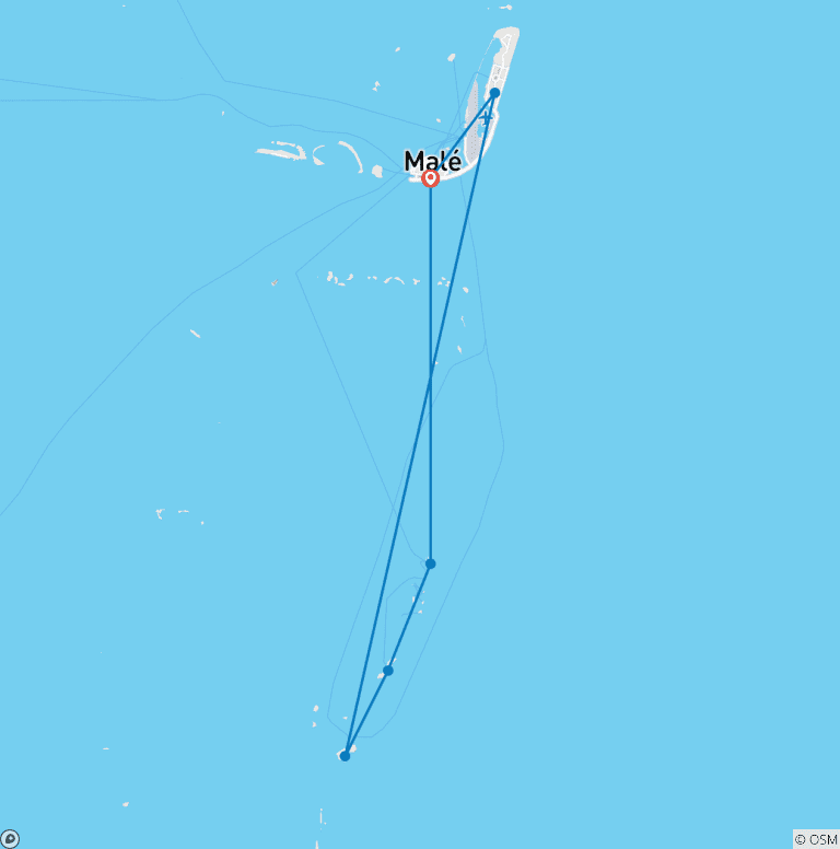 Map of 7N Maldives South Male Local Island Hopping