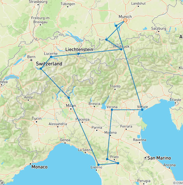 Map of Scenic Europe