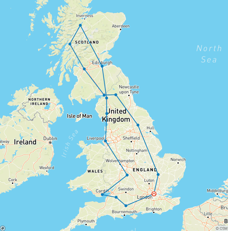 Map of Great Britain New Year