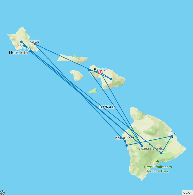 Map of Hawaiian Explorer