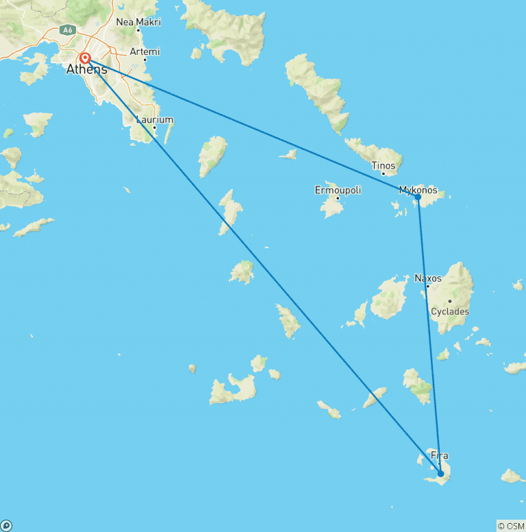 Map of Greek Island Explorer