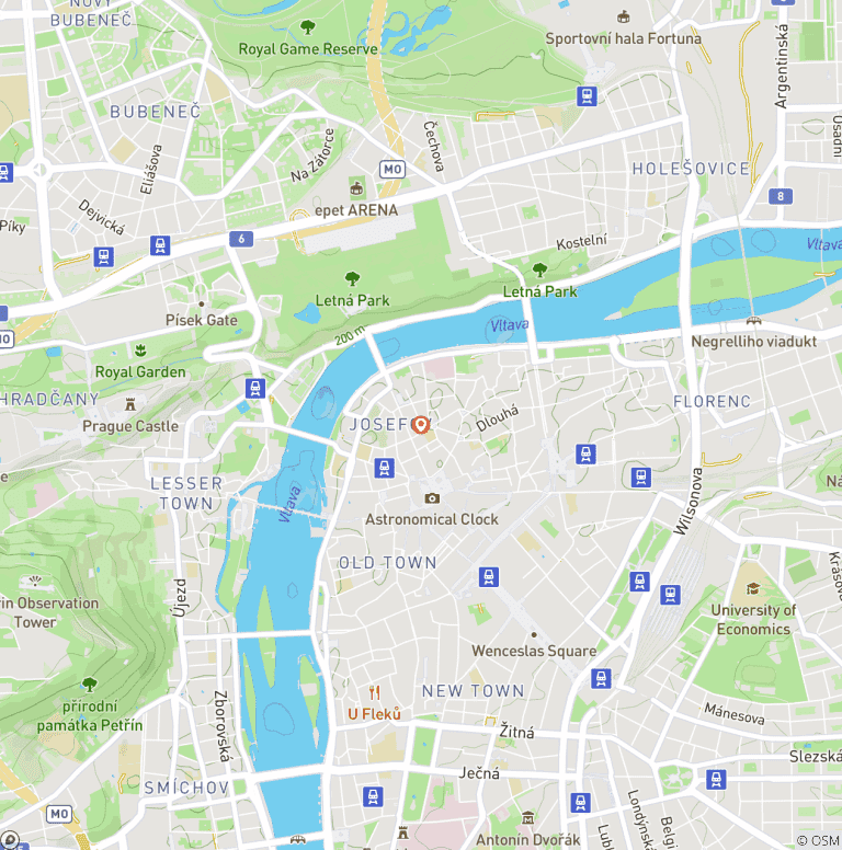 Map of Enchanting Prague