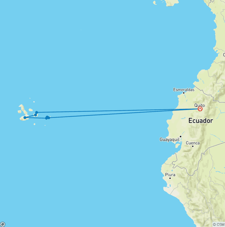Map of Galapagos Multisport