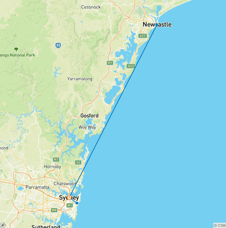 Map of UltimateOz - Gap Year | ULTIMATE