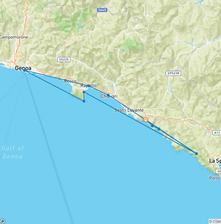 Map of Walks of the Cinque Terre and Portofino