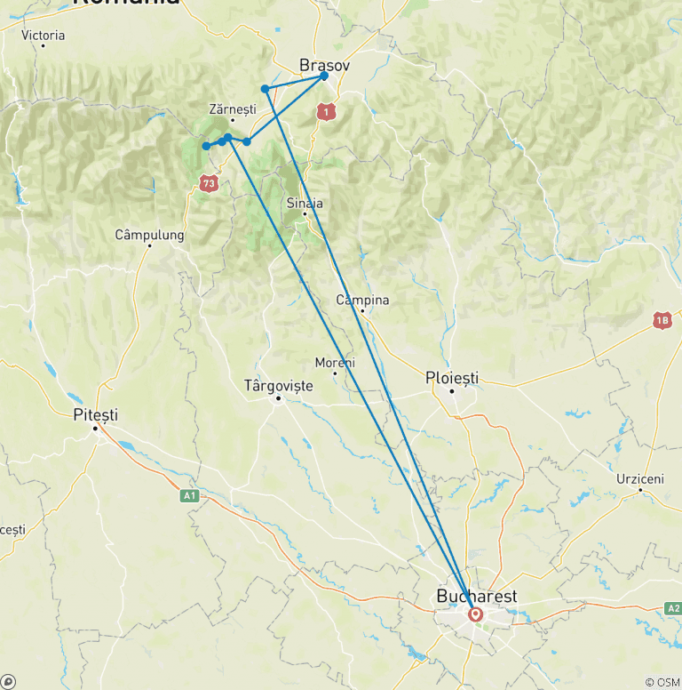 Map of Carpathian Walking & Bears