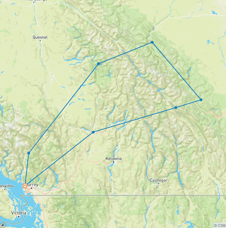 Map of Real Canadian Rockies