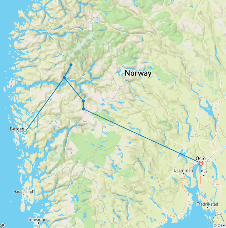 Map of Magic of the Fjords - 7 days