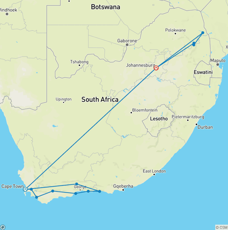 Map of South African Escape