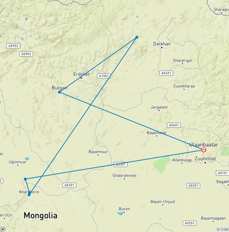 Map of The Blue Pearl of Mongolia