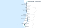  \&quot;Camino de Santiago\&quot; (Way of St James): Coastal Portuguese Way from Baiona. 120 kms - 7 destinations 