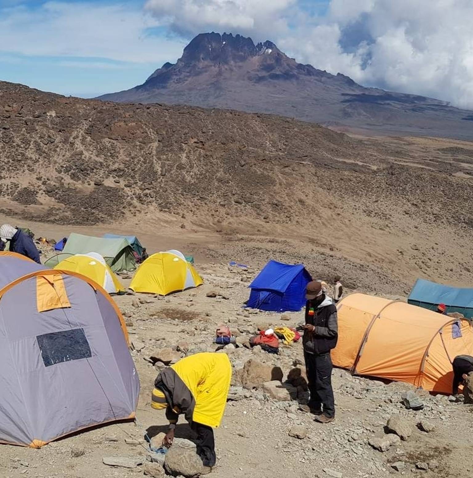 Shira Cave (3845m) to Barranco Camp (3960m) — Shira Camp One