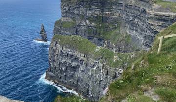 Cliffs and tower at the Cliffs of Moher.