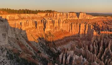 Awe-inspiring view of Bryce Canyon with vibrant orange rock formations.
