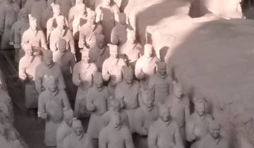 The Terracotta Army on display.