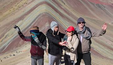 Group of people at Rainbow Mountain.