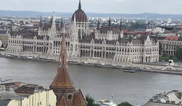 The famous parliament building by a river.