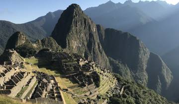 Aerial view of Machu Picchu.