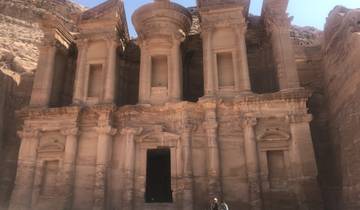 Facade of an ancient structure at Petra.