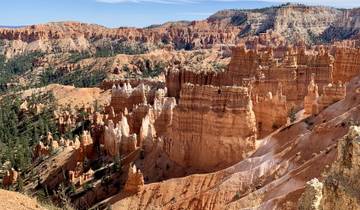 Bryce Canyon with its famous hoodoos under a clear sky.