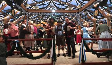 People enjoying a lively beer festival event.