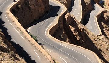 Winding road through a canyon