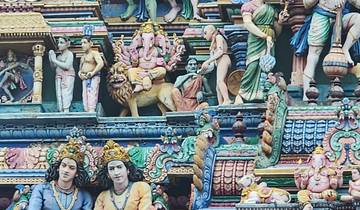 Colorful temple details with intricate decorations.