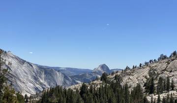 Famous Half Dome of Yosemite in the distance.
