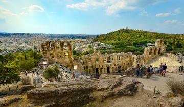 Ruins of an ancient amphitheater in Athens.