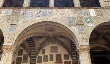An ornate wall inside a historic building.