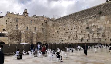 People visiting the Western Wall, a significant cultural landmark.