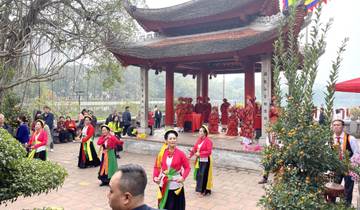Group of people in traditional attire in a cultural performance.